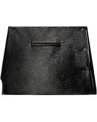 Courreges - Oblique Vinyl Mini Skirt - Lyst