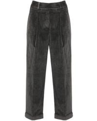 Peserico - Pleated Corduroy Pants - Lyst