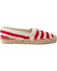 Prada - Crochet Triangle Espadrilles - Lyst