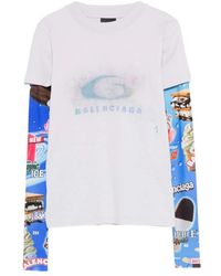 Balenciaga - Double-Sleeved T-Shirt - Lyst