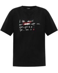 DSquared² - Logo Embroidered Crewneck T-Shirt - Lyst