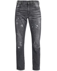 Off-White c/o Virgil Abloh - Diag-Striped Distressed Straight Leg Jeans - Lyst