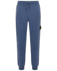 Stone Island - Compass-Badge Cotton Track Pants - Lyst