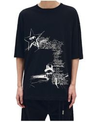Ann Demeulemeester Sketchbook T-Shirt in Blue for Men | Lyst