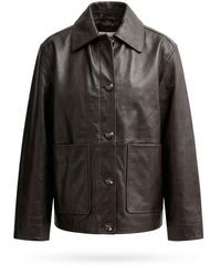Rag & Bone - Long-Sleeved Leather Jacket - Lyst