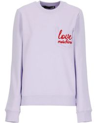 Moschino - Round Collar Logo Sweater - Lyst