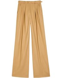 Gabriela Hearst - Vargas Herringbone Cashmere And Silk-Blend Trousers - Lyst