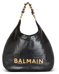 Balmain - Large 1945 Soft Hobo Bag - Lyst