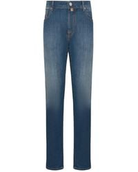 Jacob Cohen - Logo Patch Whiskering Effect Jeans - Lyst
