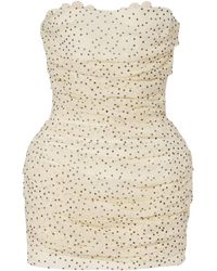 Magda Butrym - Polka-Dots Ruched Silk-Blend Minidress - Lyst