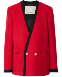 Giuliva Heritage - And Color-Block Cross Front Wool Jacket - Lyst
