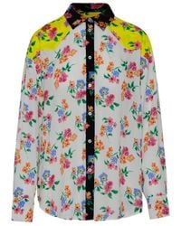 MSGM - All-Over Floral Printed Buttoned Blouse - Lyst