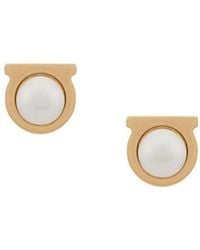 Ferragamo - Ferragamo Embellished Stud Earrings - Lyst