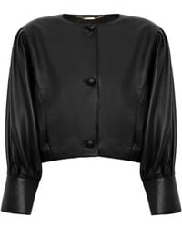 Chloé - Chloé Collarless Cropped Jacket - Lyst