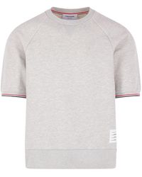 Thom Browne - Piqué Short-Sleeve Sweatshirt - Lyst