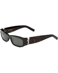 Saint Laurent - Eyewear Sl M152 Rectangular Frame Sunglasses - Lyst