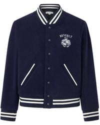 Sporty & Rich - Beverly Hills Embroidered Wool Baseball Jacket - Lyst