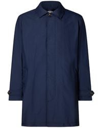 Save The Duck - Logo-Appliqué Single-Breasted Coat - Lyst