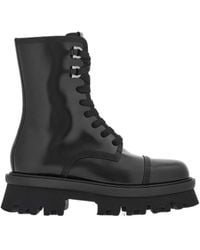Ferragamo - Chunky Lace-Up Combat Boots - Lyst