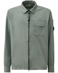C.P. Company - Organic Gabardine Full Zip Overshirt - Lyst