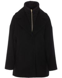 Herno - Padded-Underlayer Funnel Neck Coat - Lyst