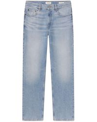 FRAME - Faded-Effect Straight-Leg Jeans - Lyst