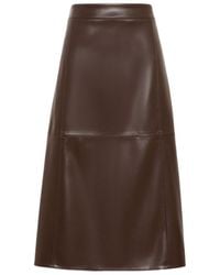 Max Mara - Coated Jersey Midi Skirt - Lyst