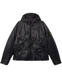Stone Island - Hooded Short Down Jacket - Lyst