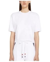 Thom Browne - Rwb Intarsia-Knit Crewneck T-Shirt - Lyst