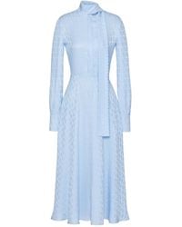Valentino - Toile Iconographe Straight Hem Long-Sleeved Dress - Lyst