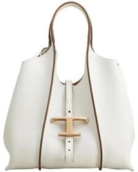 Tod's - Timeless Logo Plaque Mini Tote Bag - Lyst