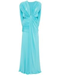 Christopher Esber - Bright Ruched Deep V-Neck Maxi Dress - Lyst