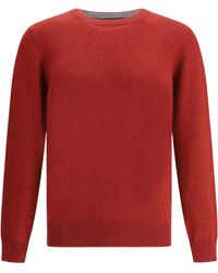 Brunello Cucinelli - Crewneck Knitted Jumper - Lyst