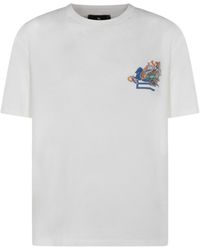 Etro - Pegaso Embroidered Short-Sleeved T-Shirt - Lyst