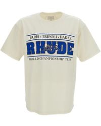 Rhude - Logo Printed Crewneck T-Shirt - Lyst