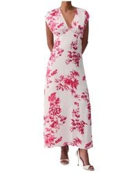 Liu Jo - Floral V-Neck Maxi Dress - Lyst