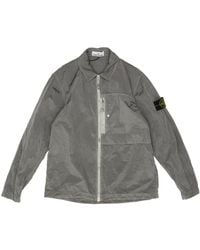 Stone Island - Zip-Up Pocket-Detail Shirt Jacket - Lyst