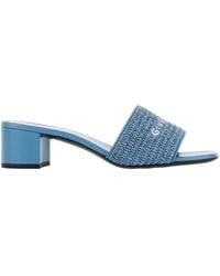 Givenchy - Logo Embroidered Heeled Sandals - Lyst
