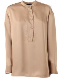 Emporio Armani - Long-Sleeved Crewneck Blouse - Lyst