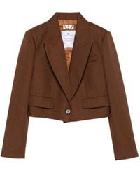 Elisabetta Franchi - Long-Sleeve Cropped Jacket - Lyst