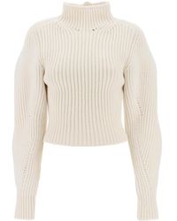 Alaïa - Rib Long-Sleeved Sweater - Lyst