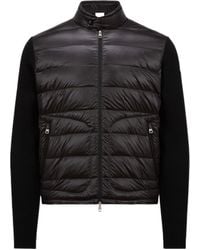 Moncler - Logo Patch Padded Zip-Up Cardigan - Lyst