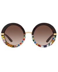 Dolce & Gabbana - Eyewear Round Frame Sunglasses - Lyst