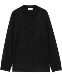 Herno - Collarless Long-Sleeve Blouse - Lyst