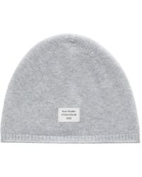 Acne Studios - Cashmere Beanie With Logo - Lyst