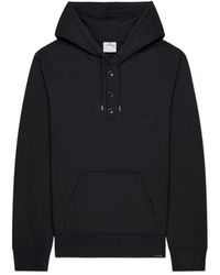 Courreges - Courrèges Buttoned Drawstring Hoodie - Lyst