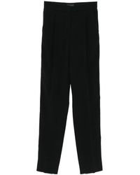 Emporio Armani - Pleated Tapered Trousers - Lyst