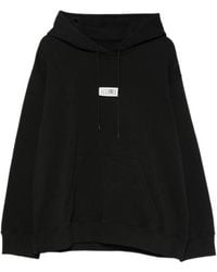 MM6 by Maison Margiela - Logo-Patch Drawstring Hoodie - Lyst
