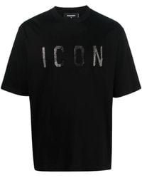 DSquared² - Icon-Print Cotton T-Shirt - Lyst