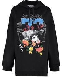 MSGM - Graphic-Print Hoodie - Lyst